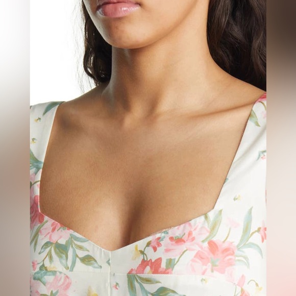 $218 Charles Henry Puff Sleeve Floral Dress Floral s XS 2 4 6 wedding guest - Picture 5 of 7